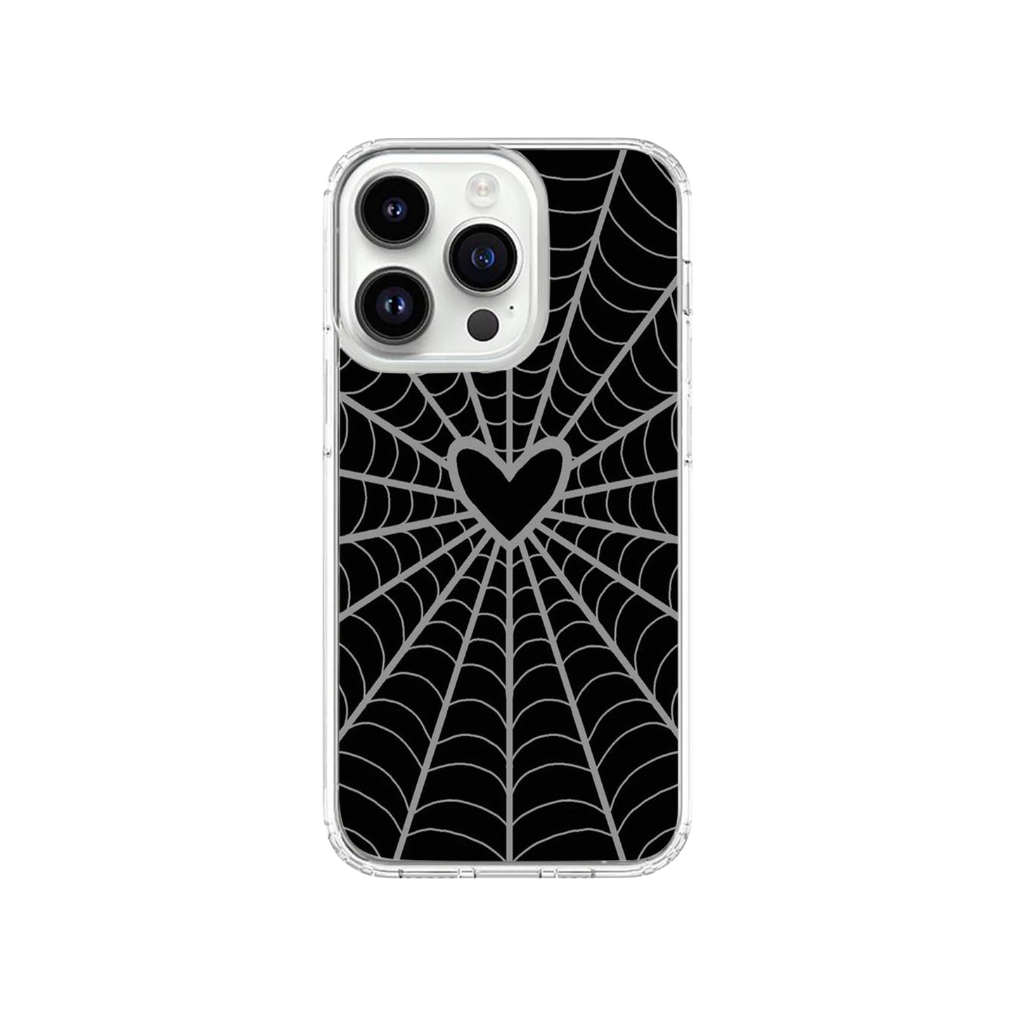 Heart Web Black Phone Case