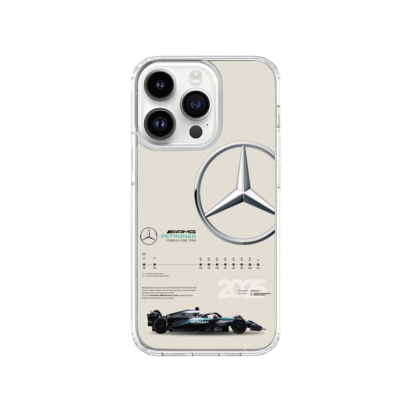 Mercedes F1 Car Phone Case
