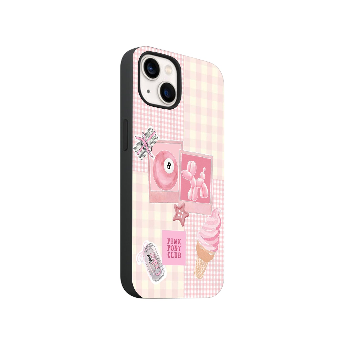Pink Gingham Aesthetic Phone Case