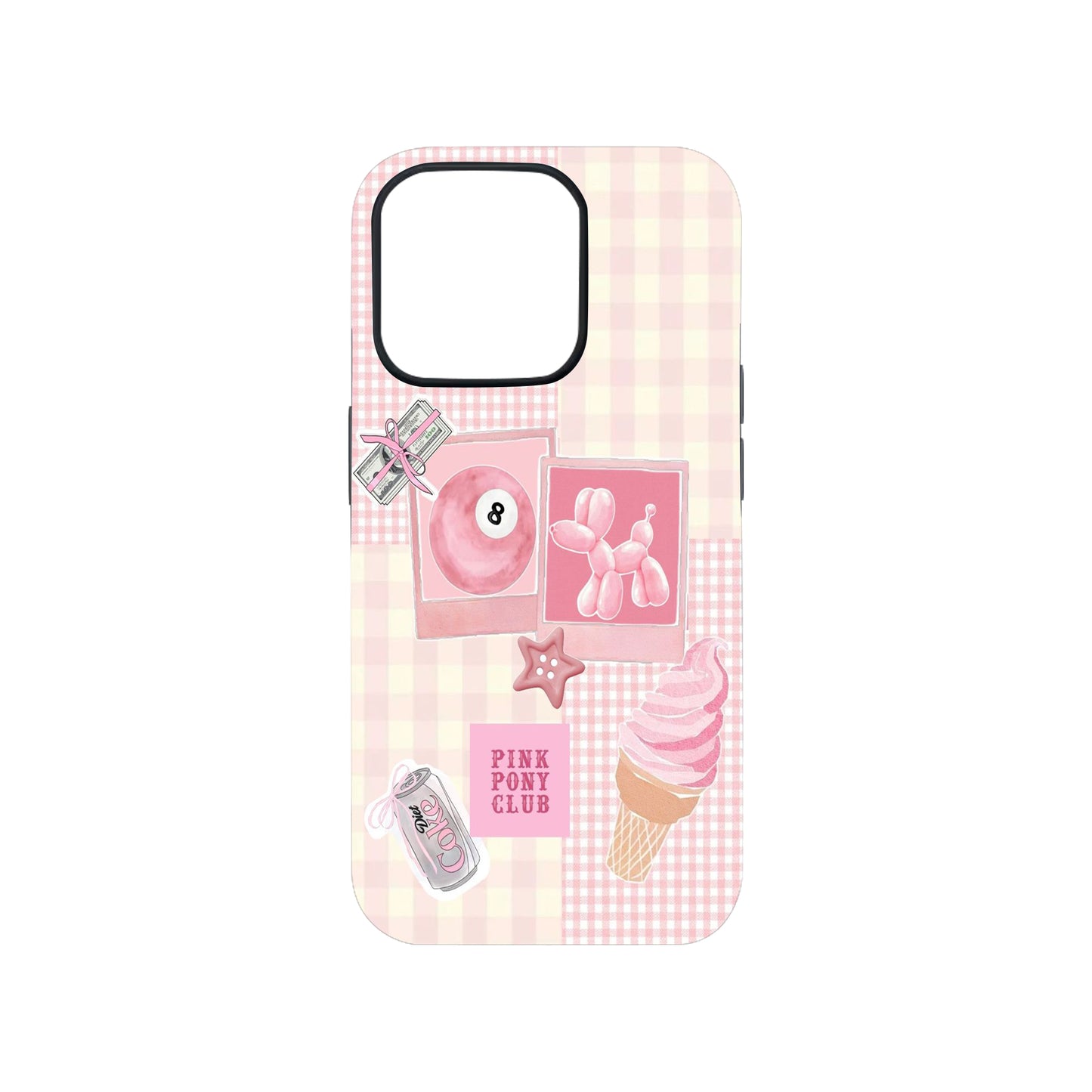Pink Gingham Aesthetic Phone Case
