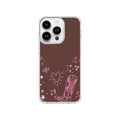 Western Cowboy Boot & Heart Phone Case