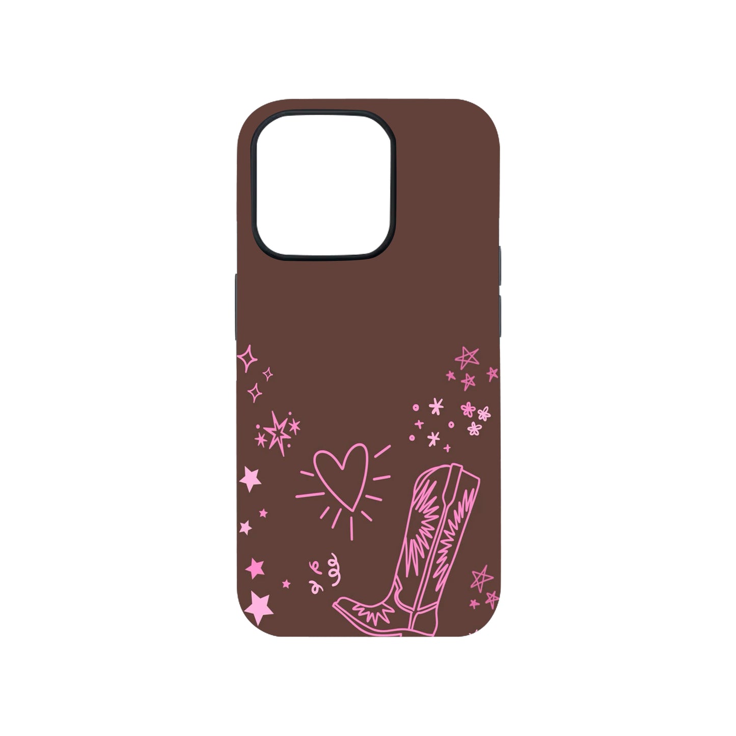 Western Cowboy Boot & Heart Phone Case