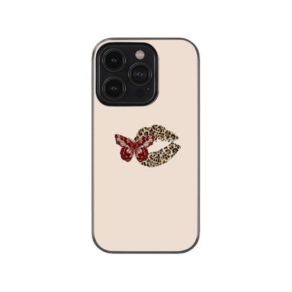 Leopard Print Kiss & Butterfly Phone Case