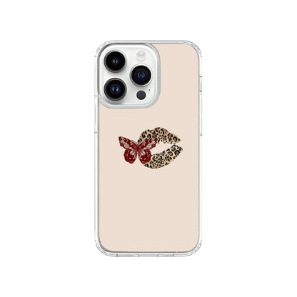 Leopard Print Kiss & Butterfly Phone Case