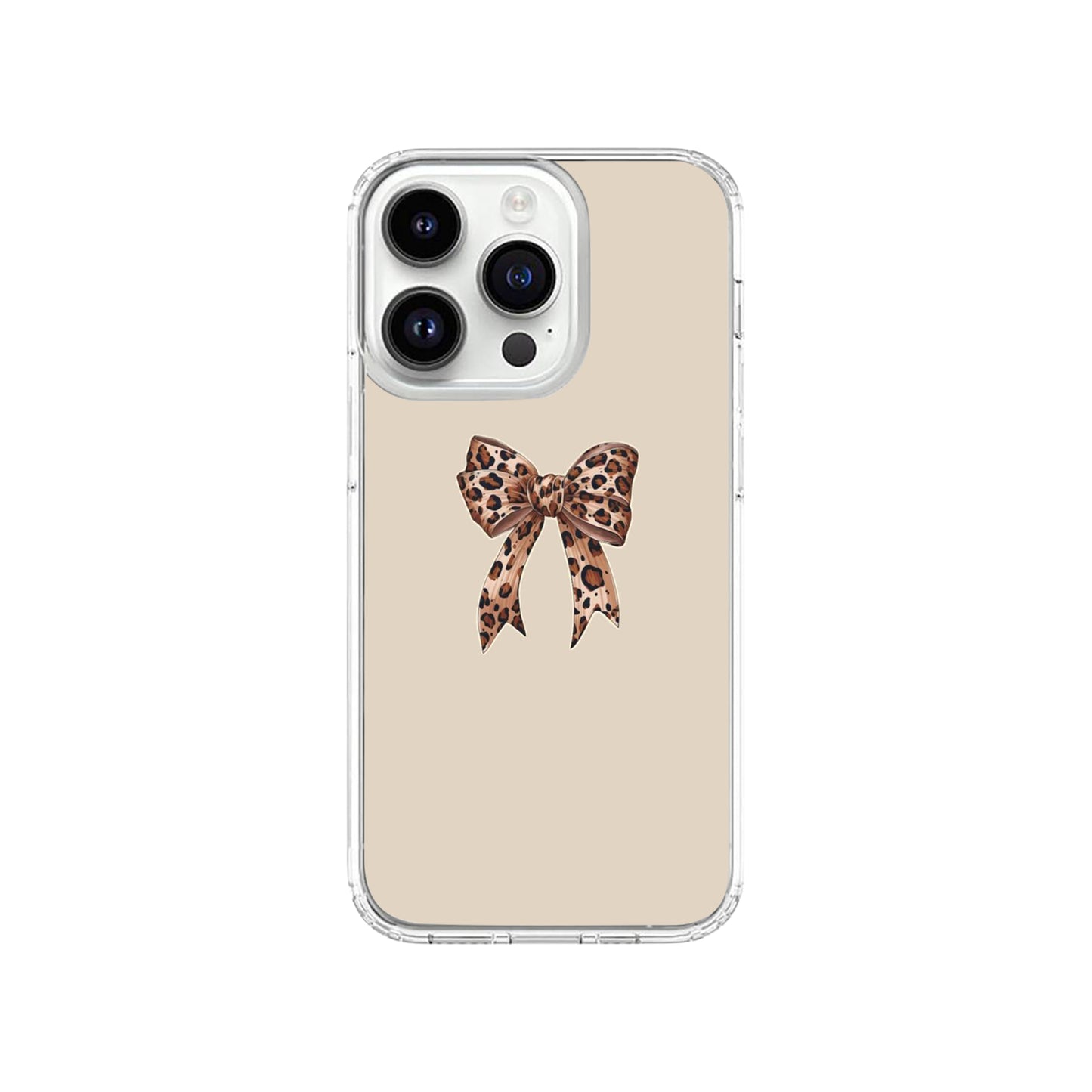 Leopard Print Bow Phone Case