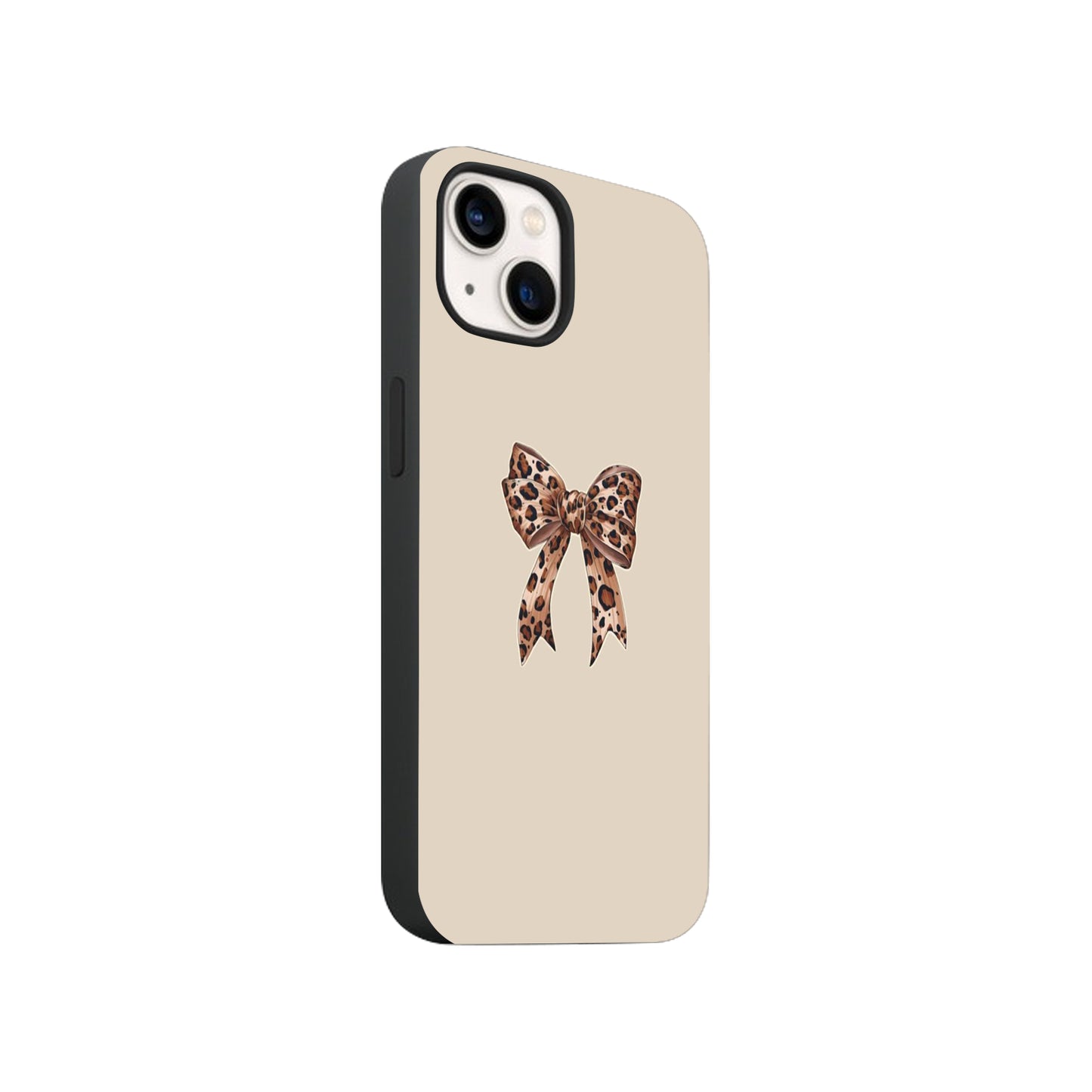 Leopard Print Bow Phone Case