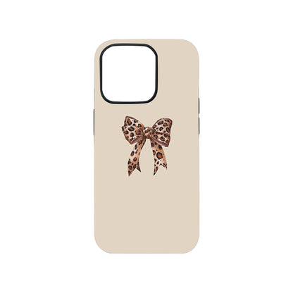 Leopard Print Bow Phone Case