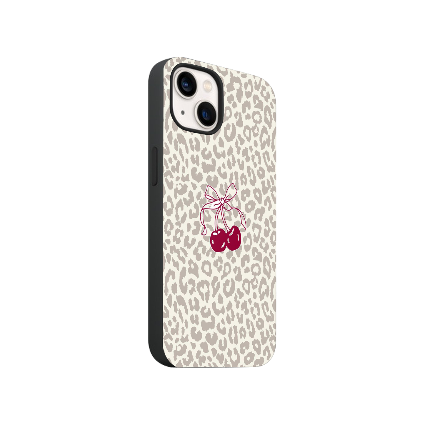 Cherry Leopard Print Phone Case