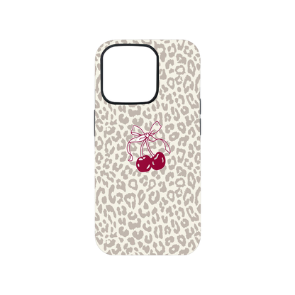 Cherry Leopard Print Phone Case