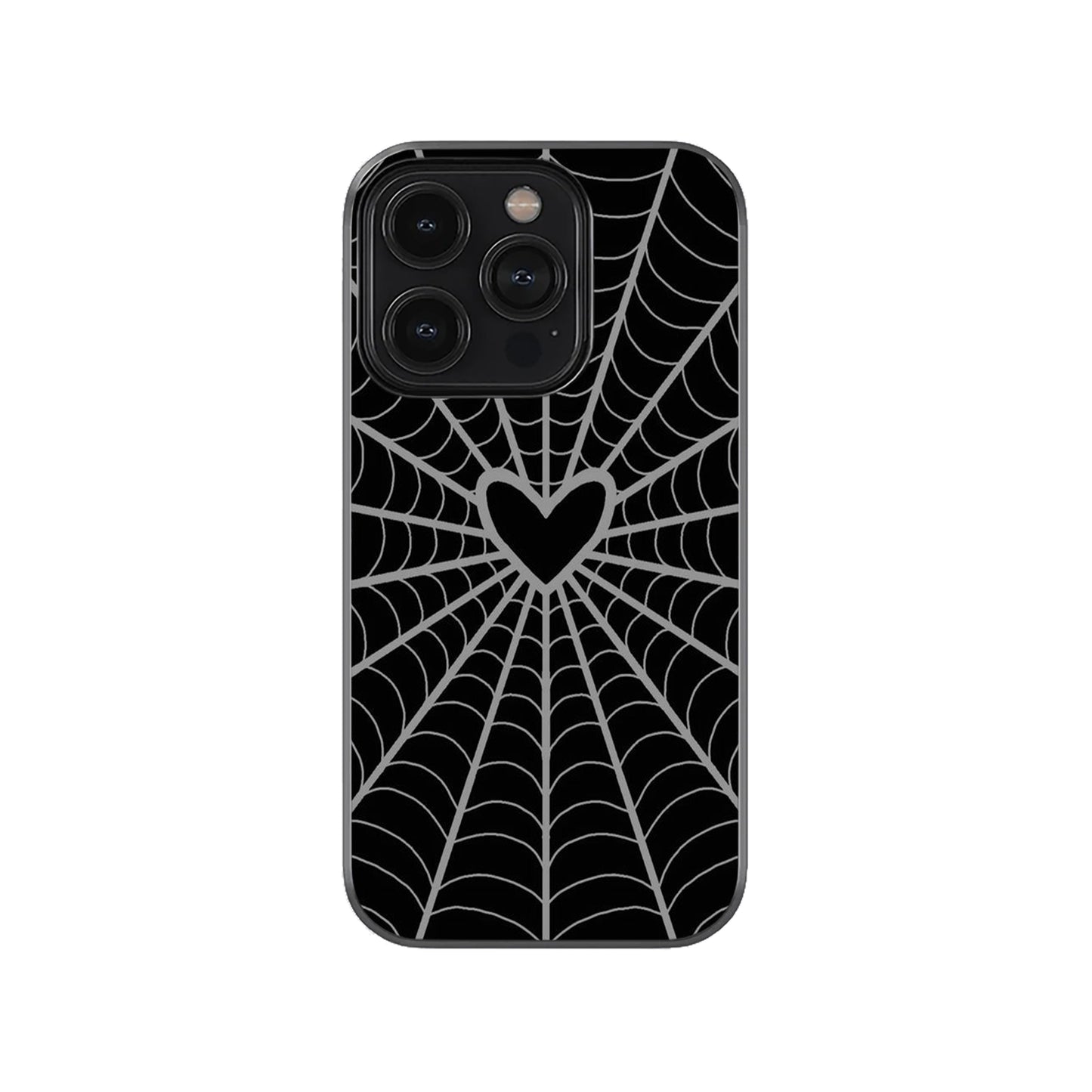 Heart Web Black Phone Case