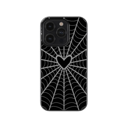 Heart Web Black Phone Case