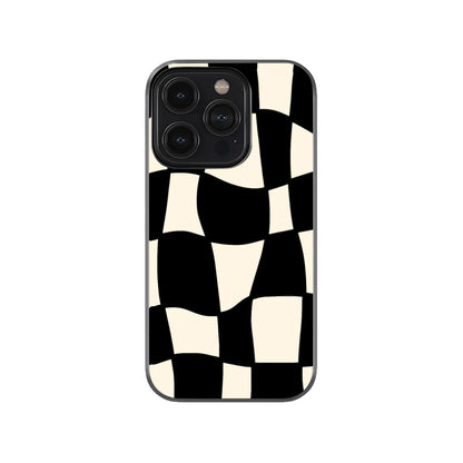Wavy Black & Cream Phone Case