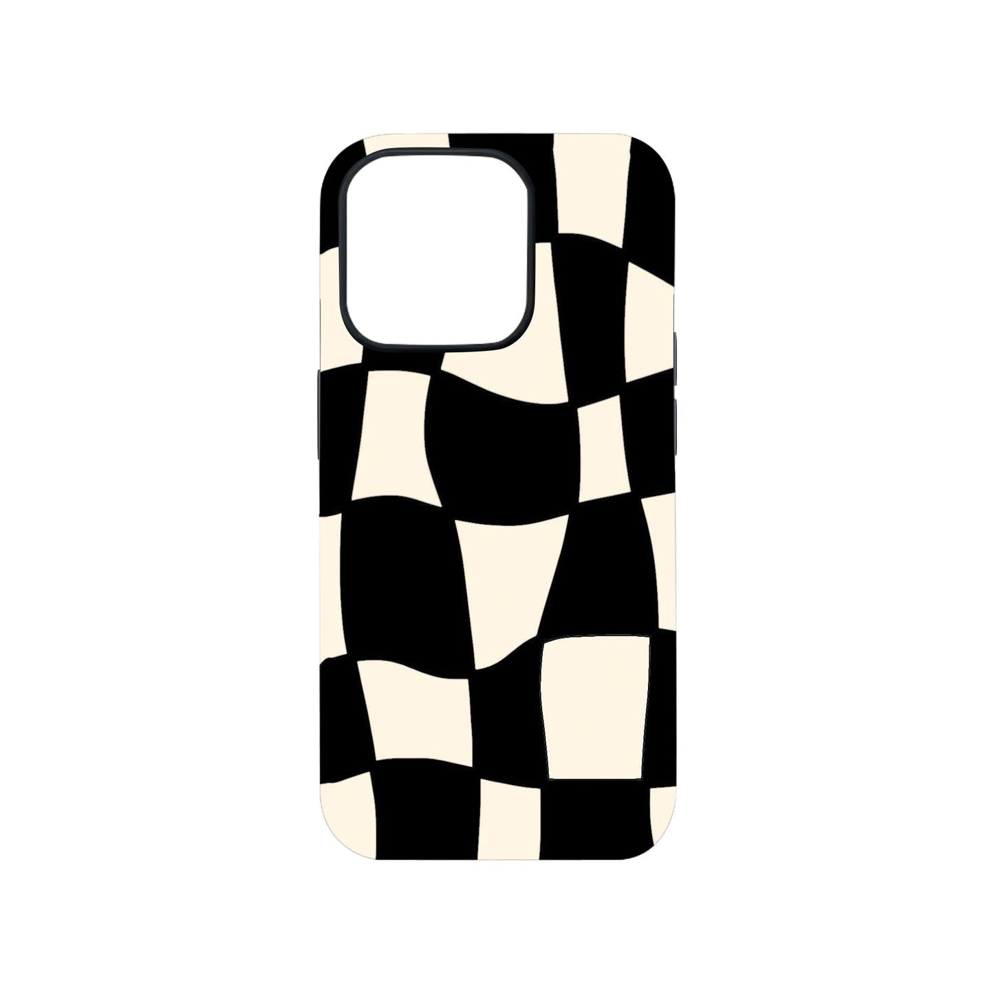 Wavy Black & Cream Phone Case