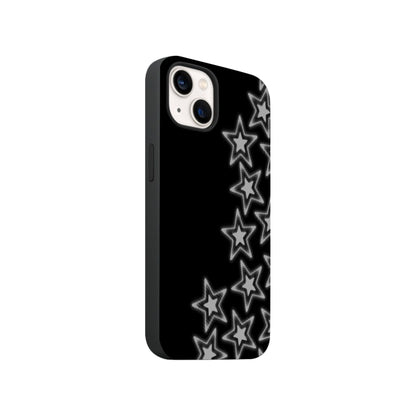 Neon Star Glow Black Phone Case
