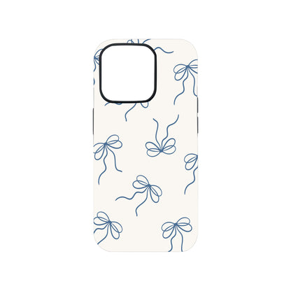 Chic Blue Bow Pattern Phone Case