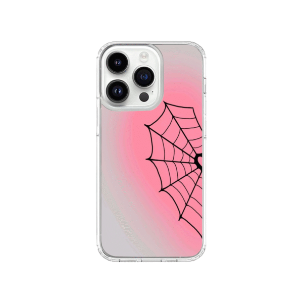 Spider Web Pink Phone Case - Image 2