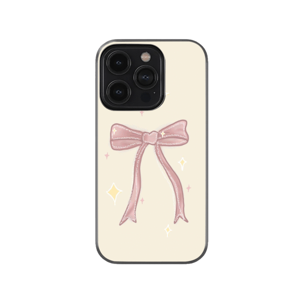 Sparkle Pink Bow Phone Case - Image 3