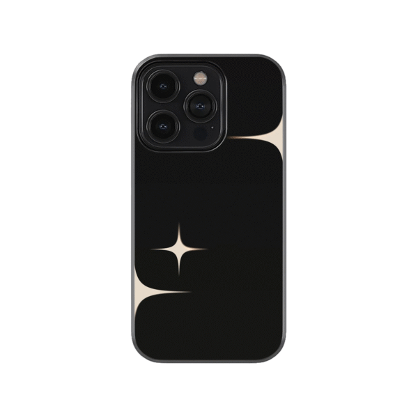 Gold Sparkle Black Phone Case - Image 2