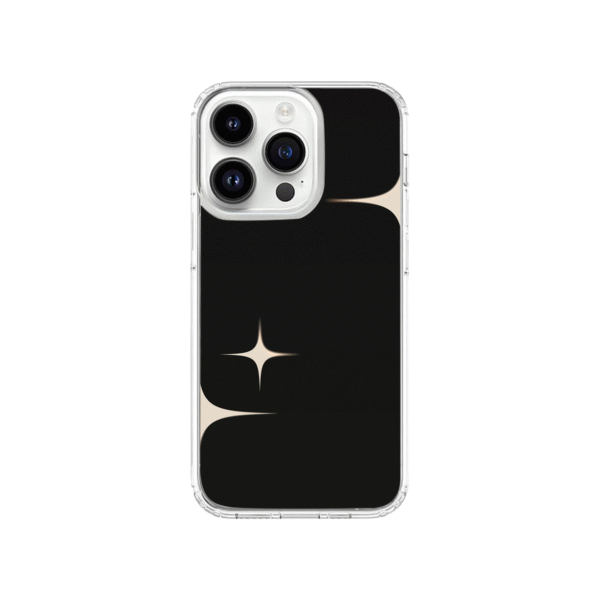 Gold Sparkle Black Phone Case - Image 3