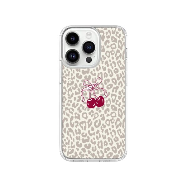 Cherry Leopard Print Phone Case - Image 2
